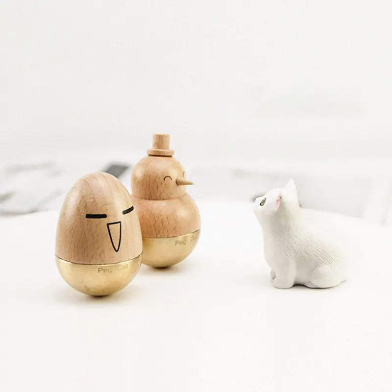 Kittey кошка неваляшка игрушка для домашних животных деревянная медная Нижняя ПЭТ индивидуальное офисное украшение товары для домашних животных