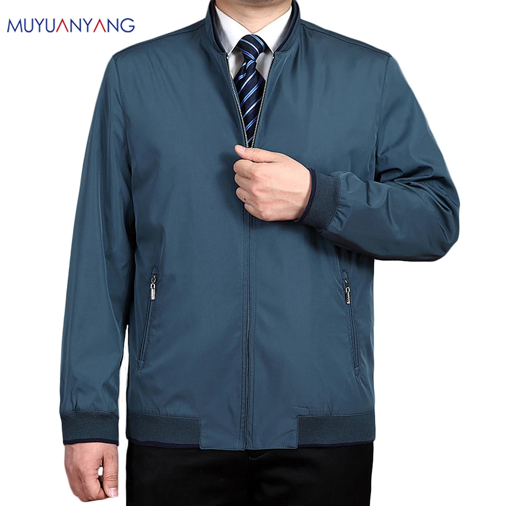 Mu Yuan Yang мужской отложной воротник сплошной цвет мужской тонкий жакет подходит пальто мужской повседневный ветрозащитный длинный рукав куртка пальто