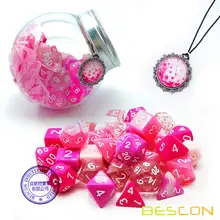 Bescon многогранные ролевые Игральные Кости полный 35 шт набор цветов, DND ролевые игры игральные кости 5X7 шт