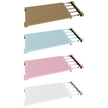 

Adjustable Retractable Wardrobes Layered Partitions Organizer Storage Shelves X6HD