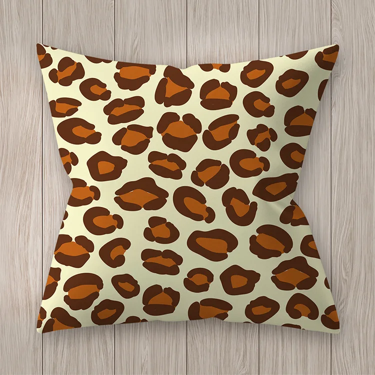 Абстрактная супер короткая плюшевая декоративная наволочка с леопардовой текстурой цветные полосатые принтованные чехлы на подушки для дома аксессуары