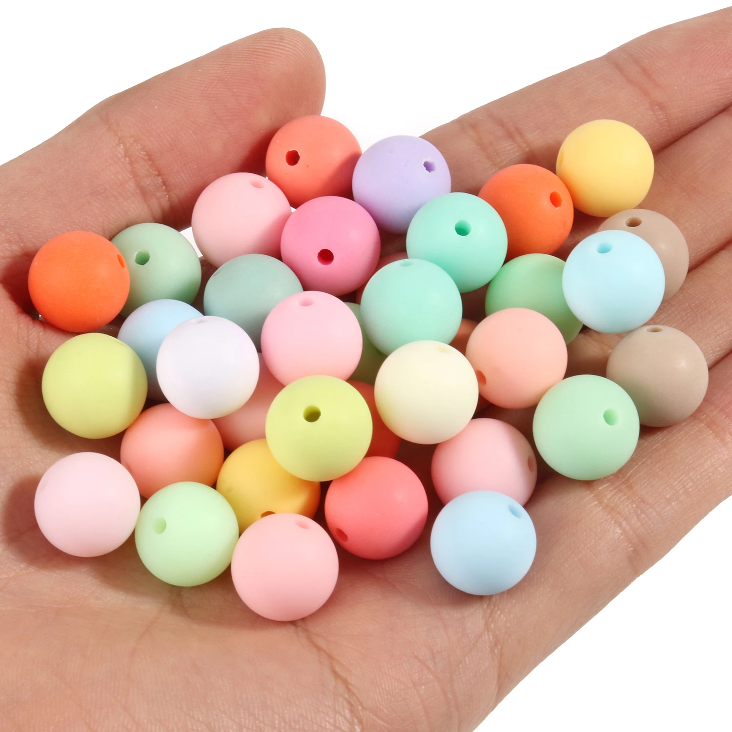 Acrylic Loose Beads 6/8/10/12/14/16mm for Jewelry Making DIY Bracelets Handicrafts
