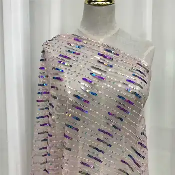 

Factory offers wedding lace 2020Popular Luxury Sequince Lace tulle lace fabric High quality For Woman Evening Party Dresses