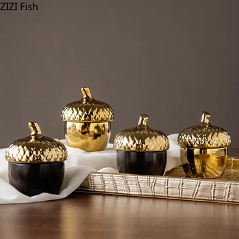 

Pine Cone Shape Ceramics Storage Tanks Multifunction Sugar Tea Food Container Home Desktop Decoration Kitchen Utensils