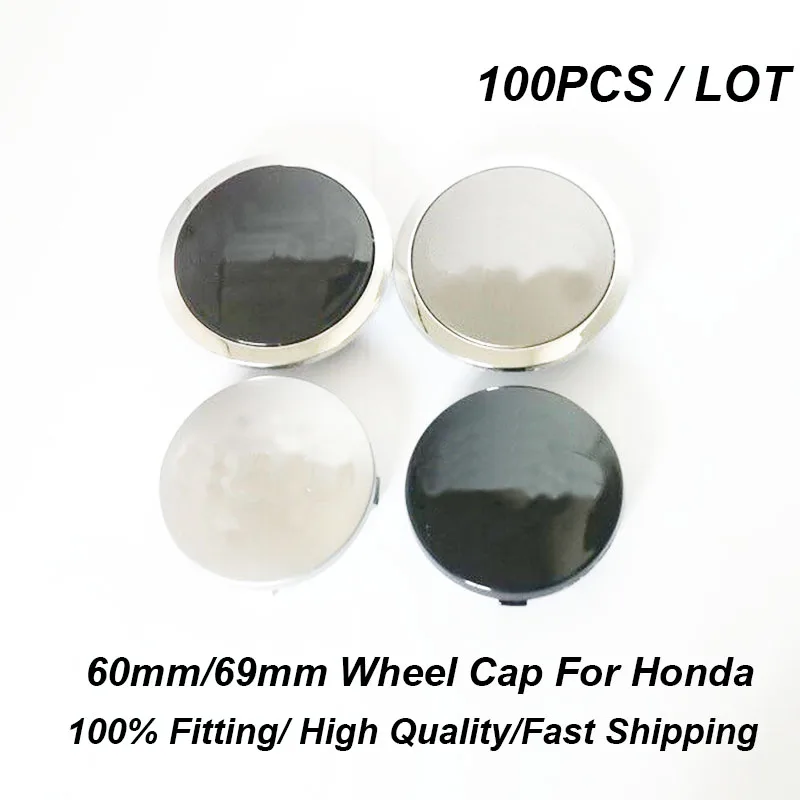 

100X Car Wheel Rim Wheel Center Cap Covers Wheel Hub Cap 60MM 2.36INCH 69MM For A1 A2 A3 A4 A5 A6 A7 A8 Q1 Q3 Q5 Q7 TT Logo