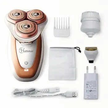

Hatteker Ladies Electric Shaver 3in 1 Cordless Womens Razor Waterproof Body Hair Bikini Trimmer Wet Dry Rechargeable Epilator Ki
