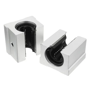 

4Pcs 12Mm/0.47Inch SBR12UU Aluminum Open Linear Router Motion Bearing Solide Block Unit XYZ CNC SBR Series