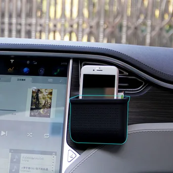 

Car Air Outlet Hang Storage Box For Tesla Model S X 3 Tidying Key Glasses Phone Coin Cup Holder Organizer Pocket Container Case