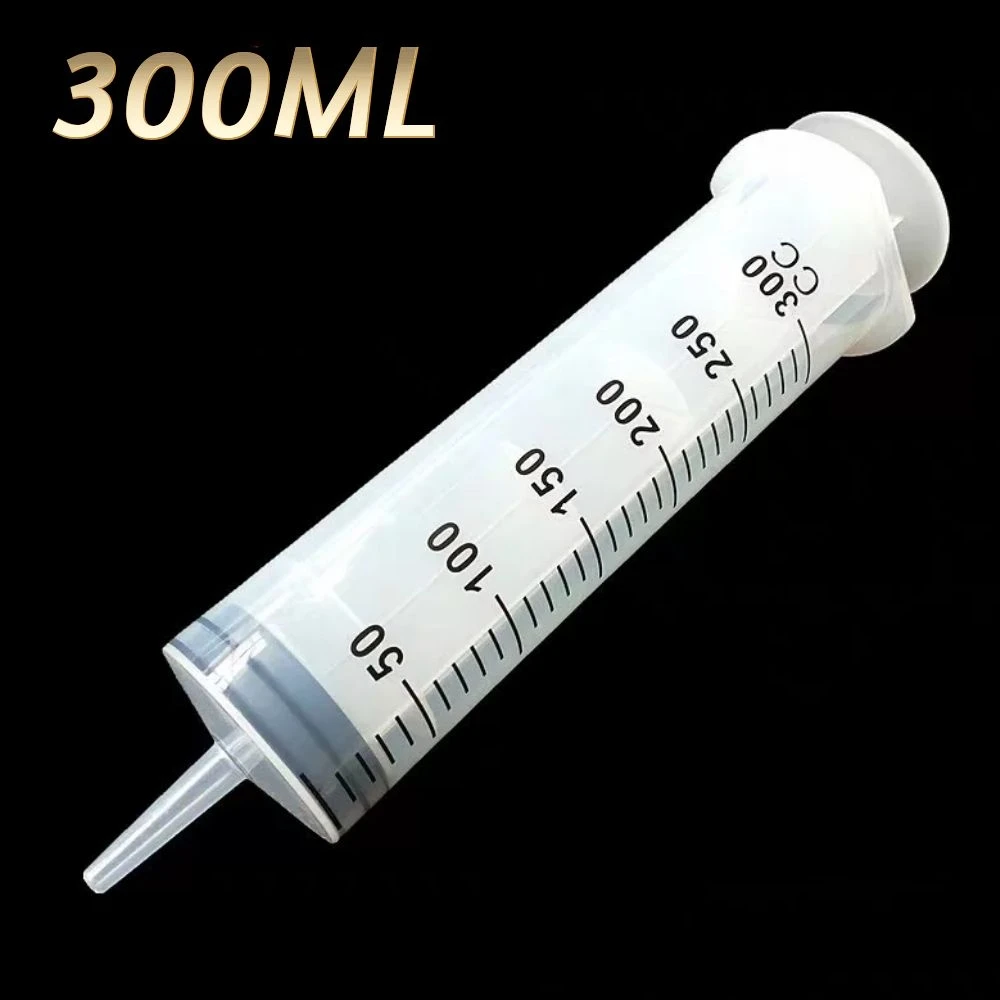 300ml 150 мл/200 мл/250 мл/300 мл/500 мл большой пластиковый измерительный шприц для лабораторных гидропоники домашних животных питательный шприц - Цвет: 300ml