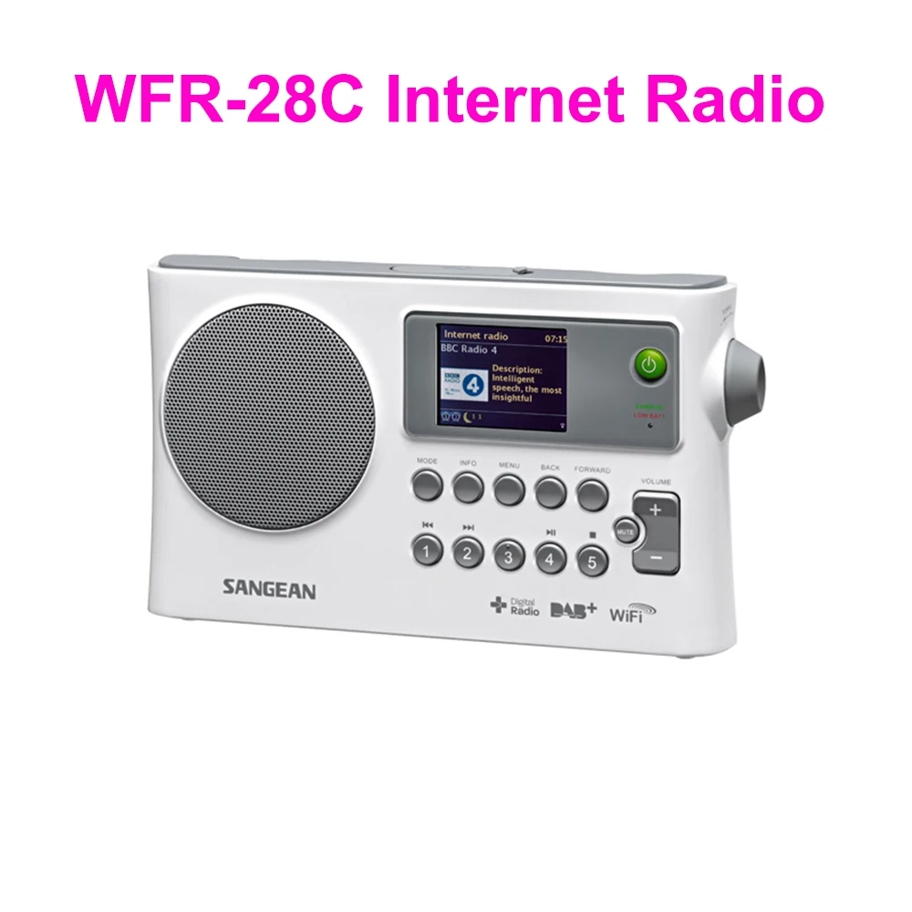 

WFR-28C Internet Radio Network Music Player Digital Receiver WIFI Connection Stereo Radio DAB FM-RDS USB Portable Speaker