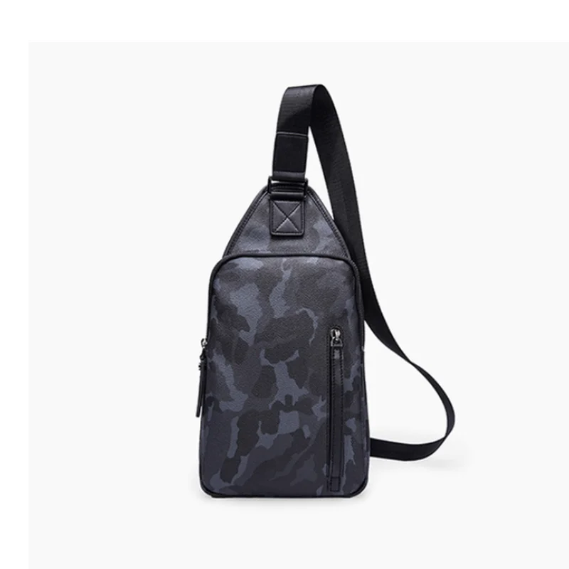 Известный бренд Theftproof CAMO VEGAN кожаная мужская нагрудная сумка модная дорожная