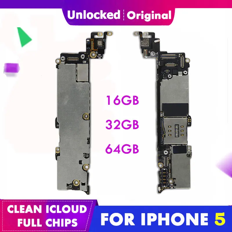 16g 32g 64g материнская плата для iPhone 5 разборная Материнская плата iCloud разблокировка протестирована хорошо с полным чипом Материнские платы