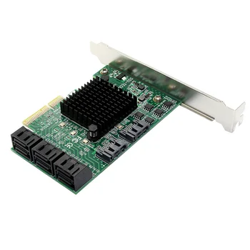 

8 Ports Low Profile Bracket PCI-E To SATA 3.0 Durable Tablets Controller Card Add-on Parts Practical Computer Supplies Expansion