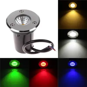 Waterproof IP68 Inground Light 7W COB 220V Outdoor Ground LED Recessed Lamp for Pond Pool Underground Lighting Buried Lamp DC12V