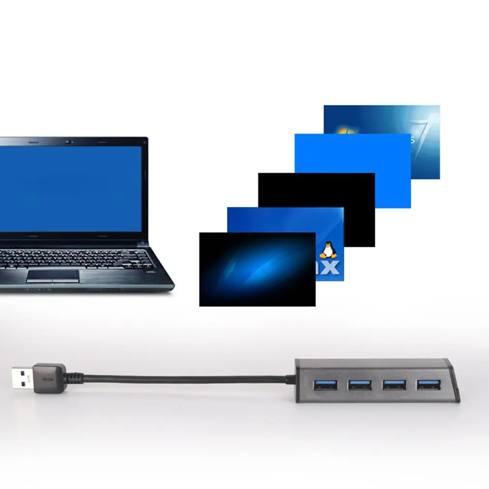 USB 3,0 концентратор Алюминиевый мульти-в-одном кард-ридер концентратор с подставкой для мобильного телефона