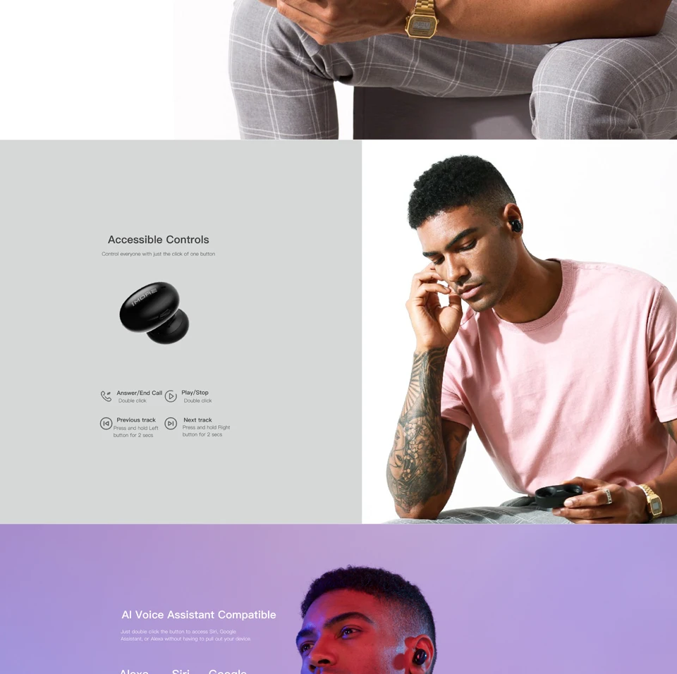 1more E1029BT 1MORE True Wireless Earbuds ECS3001B