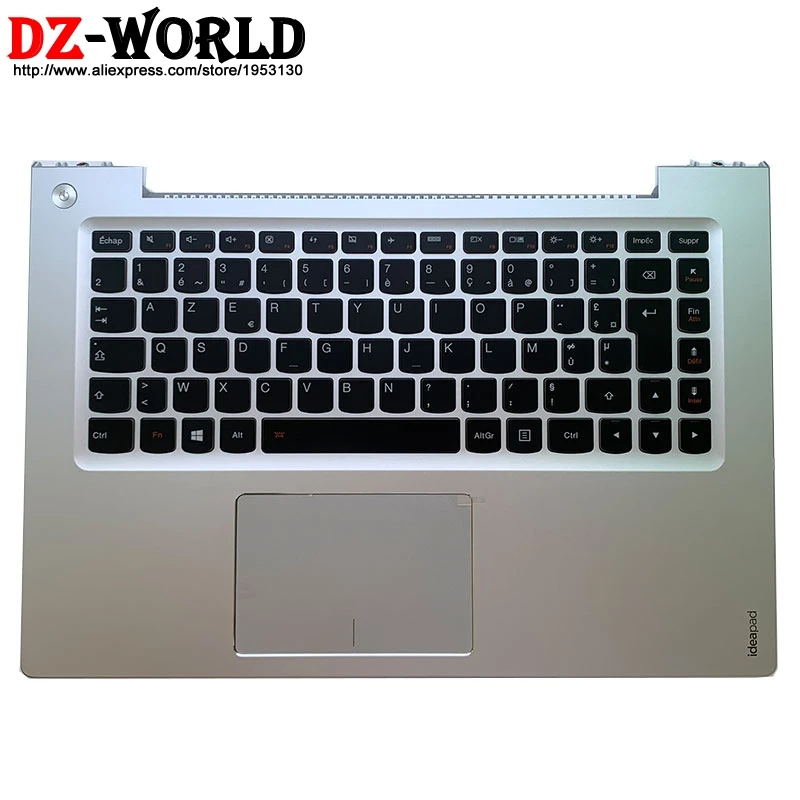 Чехол для Lenovo Ideapad U430 U430T U430P серебристый с клавиатурой и французской подсветкой