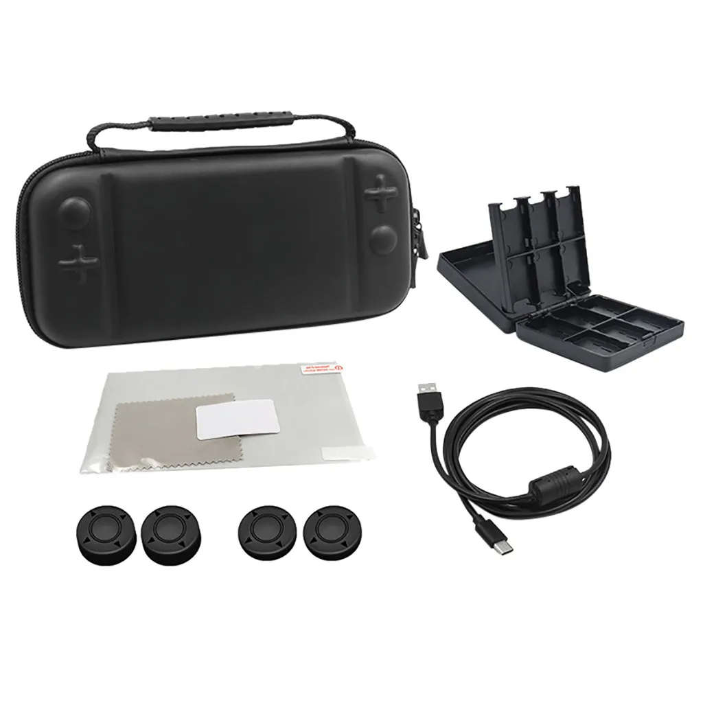 Для nyd Switch Lite аксессуары Сумка для планшета eva+ пленка из закаленного стекла+ зарядный кабель+ чехол для карты+ 4 крышки для переключателя lite