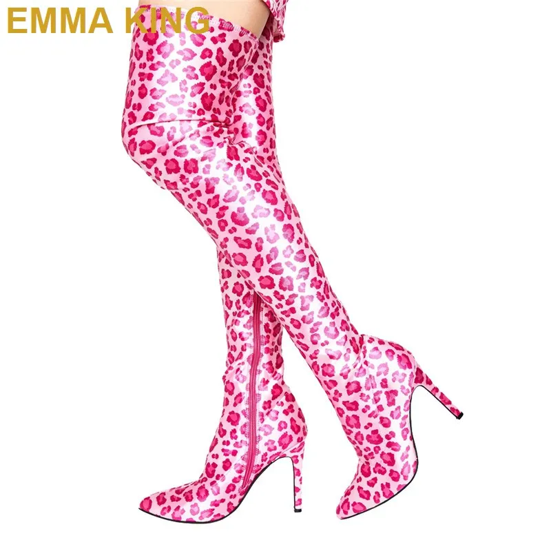 pink animal print heels