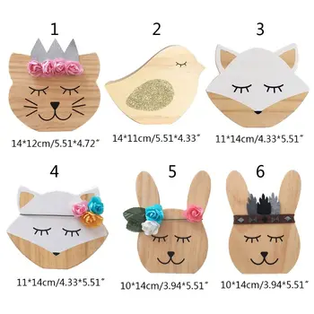 

Nursery Decoration Wooden Animals Ornament for Children Room Photography Props Gifts for holiday, birthday, children's day