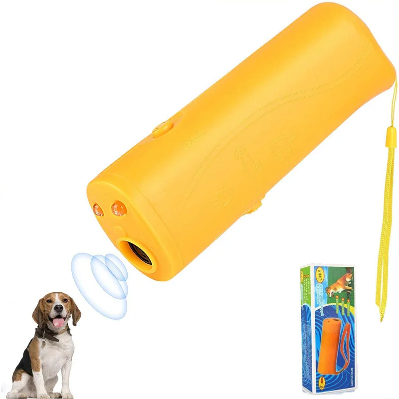 Pet Dog Repeller Anti Barking Stop Bark Training Device Trainer LED Ultrasonic 3 in 1 Anti Barking Ultrasonic Without Battery dog bark deterrent dog repeller