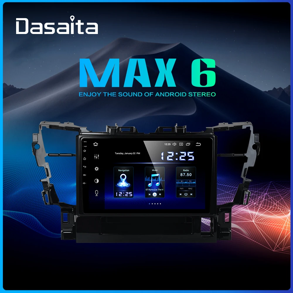 

Dasaita 10.2" IPS Touch Screen Android 9.0 Car Radio 1 Din for Toyota Alphard 2015 2016 2017 2018 GPS Navigation Car Stereo MP3