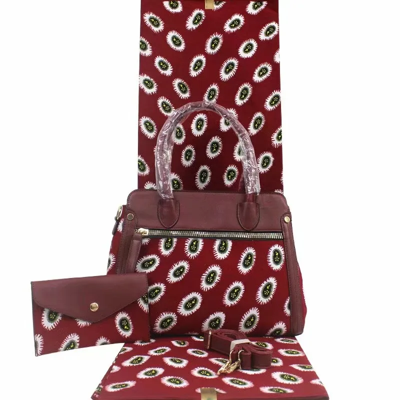 Горячая Распродажа, африканская ткань, африканская ткань с восковой печатью, Анкара, ткань с 2 шт, Женская сумочка, 6 ярдов, хлопковая ткань для вечерние TN-A25