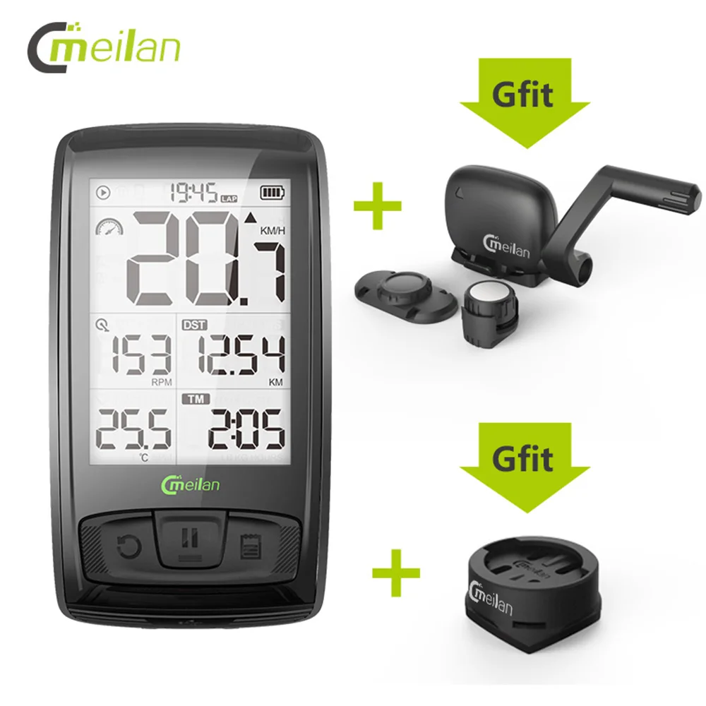 

Meilan M4 Waterproof Bike Computer BT4.0 Speed Wireless Cadence Sport Heart Rate Monitor Bike Odometer Stopwatch Speedometer