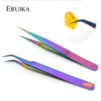 ERUIKA 1pcs Chameleon Eyebrow Tweezers Stainless Steel Extension Clip Ultra Precision Picker for Rhinestone Eyelash Makeup Tools 1