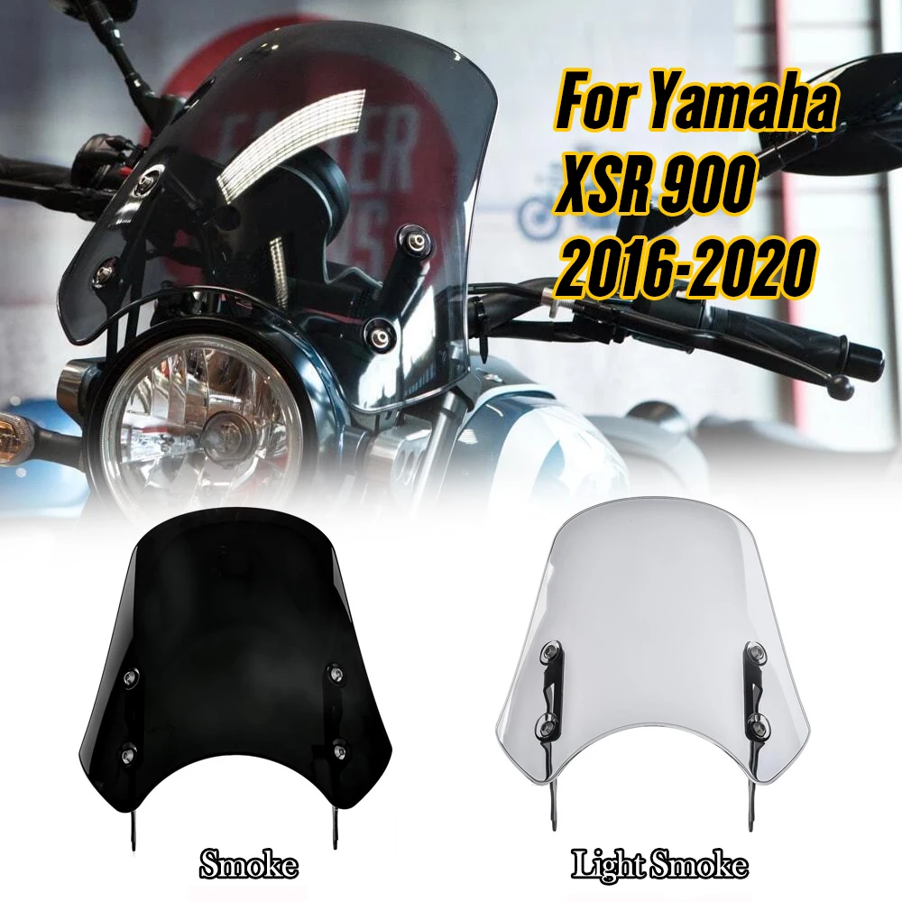 

XSR900 Windshield Windscreen for Yamaha XSR 900 2016-2021 2020 2019 2018 Motorcycle Wind Deflectors Airflow Flyscreen Pare-brise