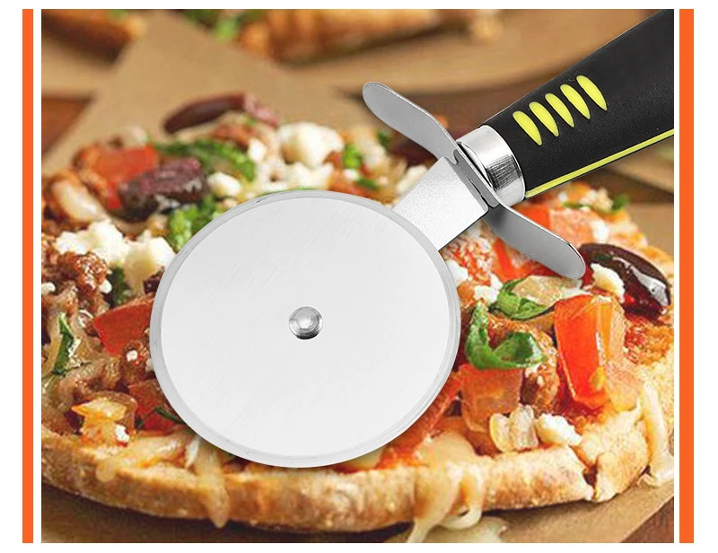 Pizza Knife Cut Piece Three Piece Set Stainless Steel Pizza Wheel Set Set Pizzas Hob Baking Tools Kitchen Diy Pizzas Baking Tool