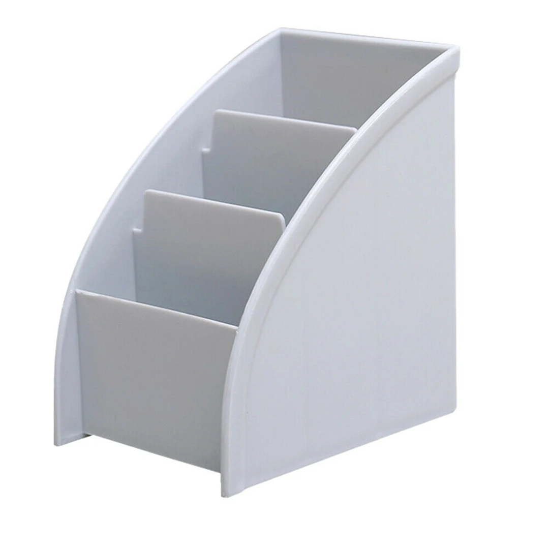 1 шт., трехцветная пластиковая настольная подставка 13x11,5x8,5 см, держатель для сотового телефона, ТВ, пульт дистанционного управления, ящики для хранения - Цвет: Gray