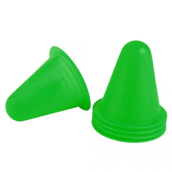 5Pcs PVC Bright-colored Slalom Cones For Slalom Skating Cone Skating - Green