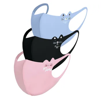 

Pollution Cover Face Masks Child Kids Reusable Cartoon Print Breathable Safe Protection Stretch Mask Cycling Running Mask