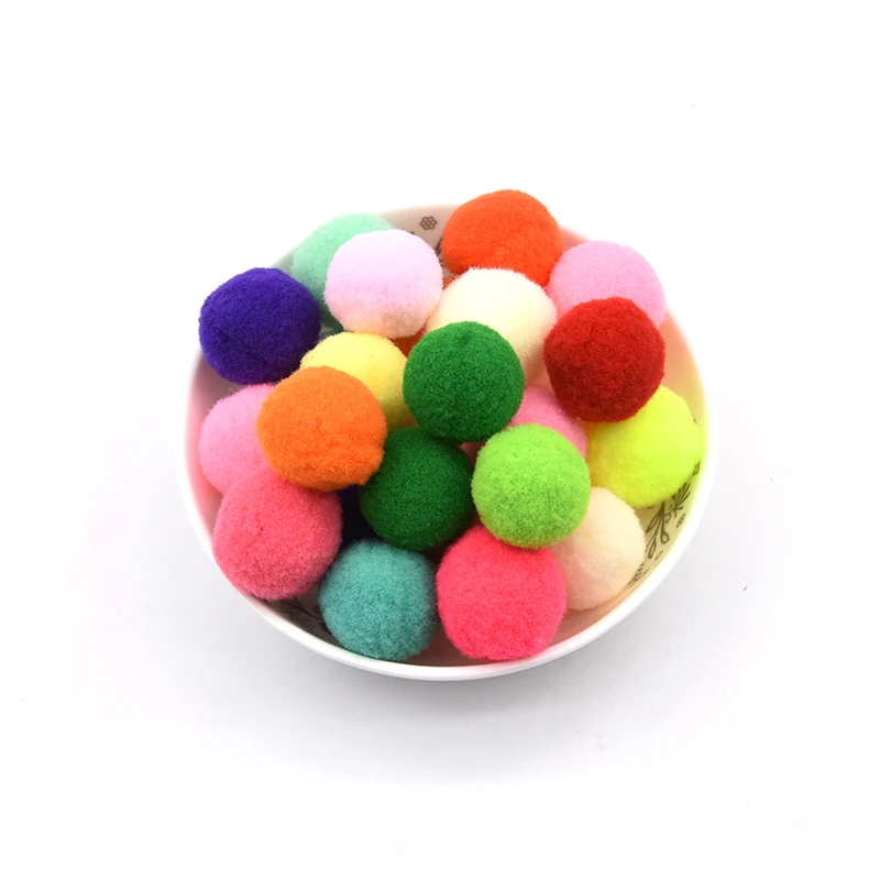 25mm mix 50pcs Мини Помпона смешанный Мягкий круглый Pompones шарики Пышная юбка с помпонами для малышей DIY одежды ручной работы рукоделия 8/10/15/20/25/30 мм - Цвет: 25mm mix 50pcs
