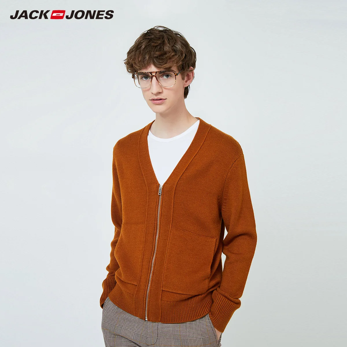 SAHARA JackJones мужской кашемировый кардиган с v-образным вырезом | 219424501 - Цвет: SAHARA
