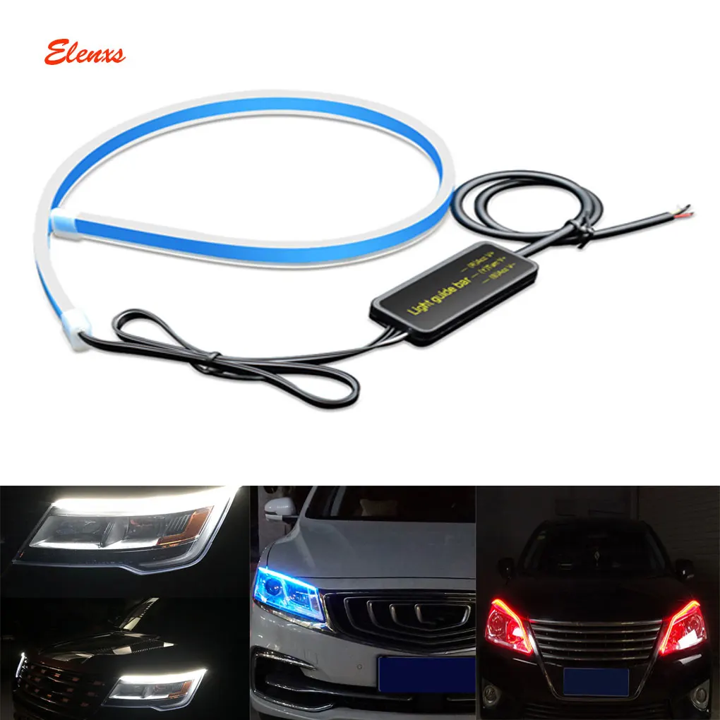 

1pcs Led DRL Daytime Running Lights Turn Signal DRL Led Strip Car Light Accessories Brake Side Lights Headlights For Auto New