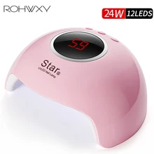 ROHWXY УФ-лампы для ногтей, для маникюра светодиодный Сушилка для ногтей для сушки лака для ногтей Ламповые ленты для с светодиодный s 30 s/60 s/90 s Авто Сенсор Гель-лак для ногтей, инструменты для ногтей