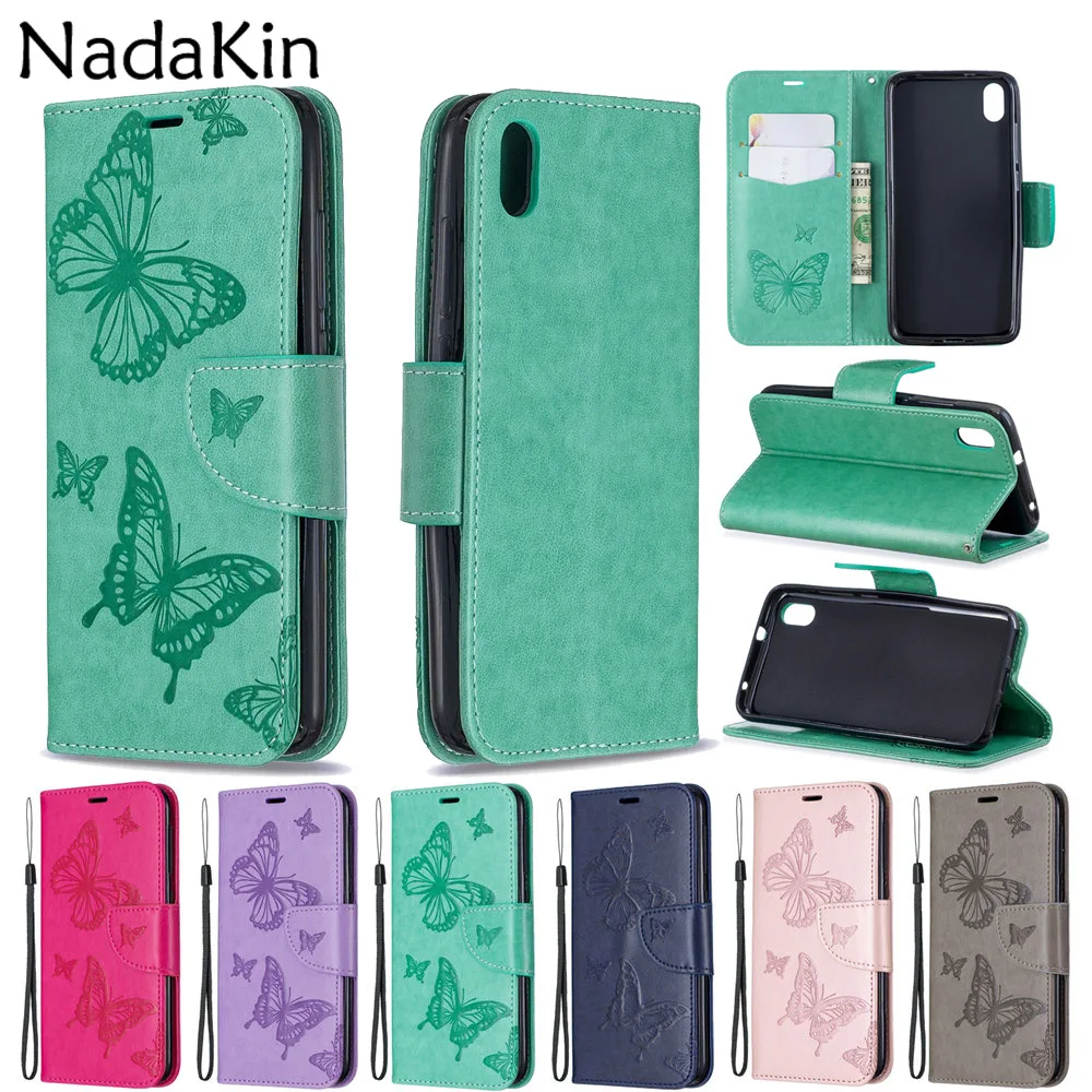 

Butterfly Plain Flip Book Phone Case Cover for Xiami Mi 9T A2 Lite Redmi 6 7 7A K20 Pro Note 7 Leather Wallet Shell