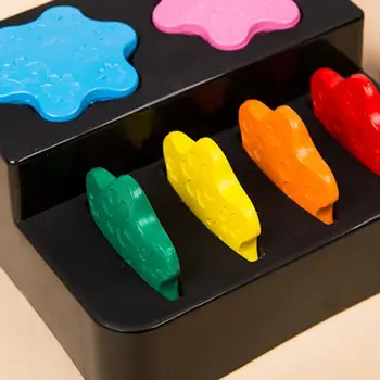 

12pcs/set Children's Wax Crayon Snowflake Crayon Set Stationery pen safty child Early painting Material Non-toxic Education D6S9