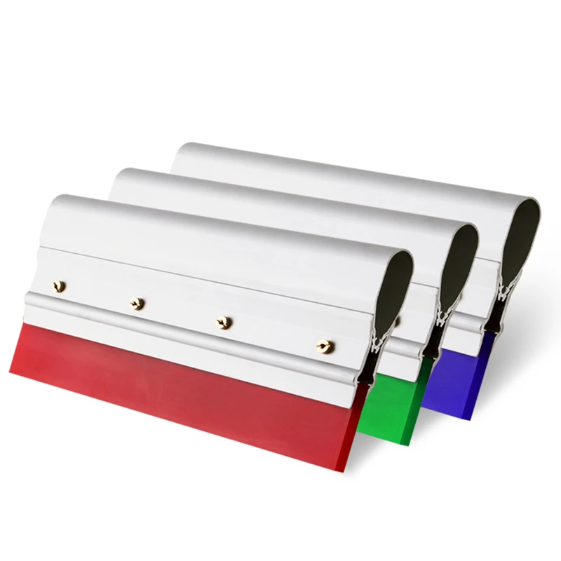New Updated Wear-proof Silk Screen Printing Squeegee Rubber With Aluminum Handle Alloy Ink Scraper For Film Industry Tools