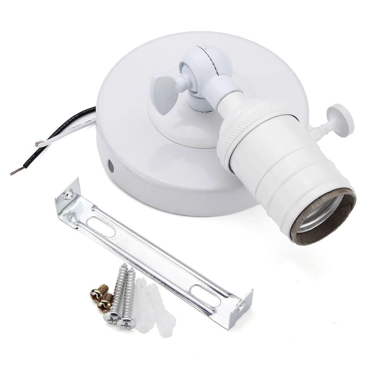 Smuxi E27 промышленный подвесной светильник база настольная лампа современный винтаж, ретро, под старину потолочный светильник Настенный светильник лампы Патрон, разъем без лампы - Цвет: White