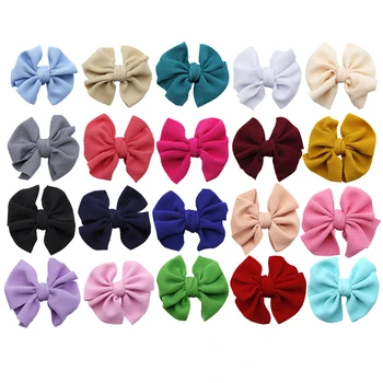 

David accessories 20pcs/set Bow-knot Hair Bows Bullet Textured Liverpool Fabric for Baby Girl Women Decoration Handmade,1Yc9946