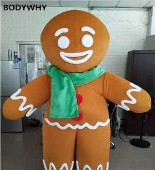 

Cosplay Easter Adult Funny Gingerbread Man Mascot Costume Suits Christmas Fancy Dress Halloween Fursuit