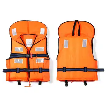 

Life Jackets Adults Orange Waterproof Oxford Fabric Lifesaving Fishing Sailing Floating Buoyancy Kayak Aid Vests 55x49cm