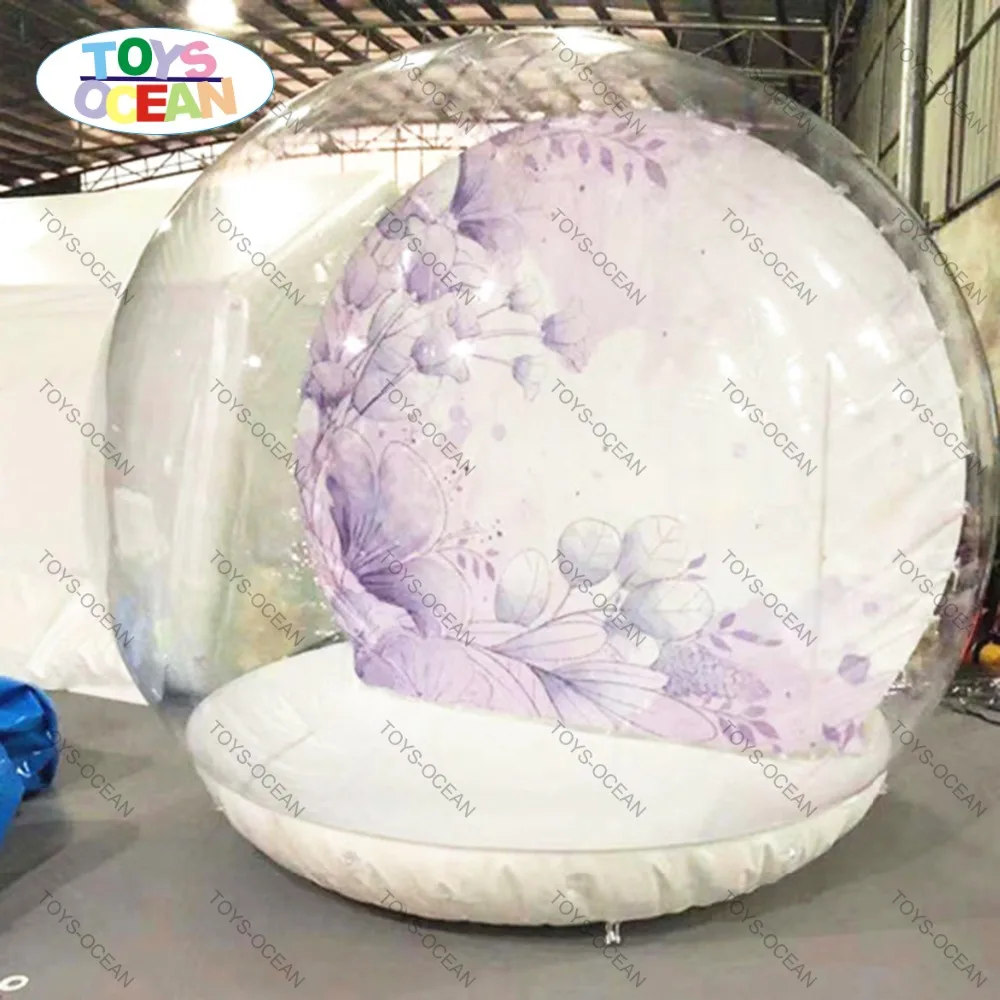 3 м мини надувной Рождественский снежный глобус дисплей для фон для фотосъемки с изображением будка