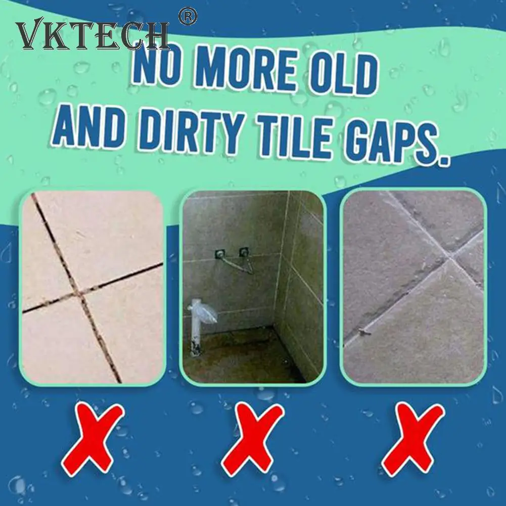 Tile Gap Filler Tile Gap Sealer Porcelain Repair Kit Ceramic Repair Paste Tile Glaze Repair Paste Ceramic Repair Agent Tile Repair Kit Tile Repair Cream Ceramic Tile Repairing Tool Set Waterproof Gap Repair Agent