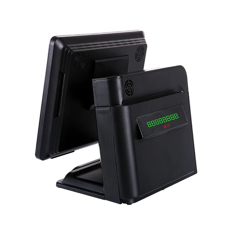 US $279.96 15 inch retail pos terminal windows pos terminal system for restaurants touch screen monitor food ordering cash register