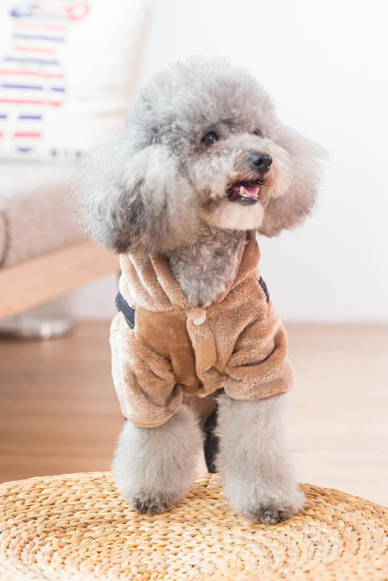 Hipidog Одежда для собак Зимний плюшевый Шнауцер хлопок Собака Зимний комбинезон четыре ноги