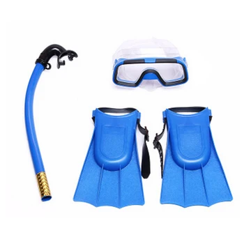 

Behavetw Three Sets Snorkel Tube Mask Anti Fog Swimming Goggles UxradG Scuba Swimming Pool Diving Webbed Foot